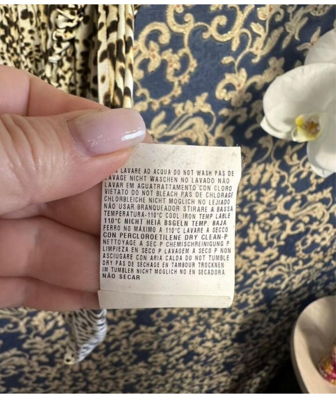 ROBERTO CAVALLI Бежевая вискозная блузы, фото 8