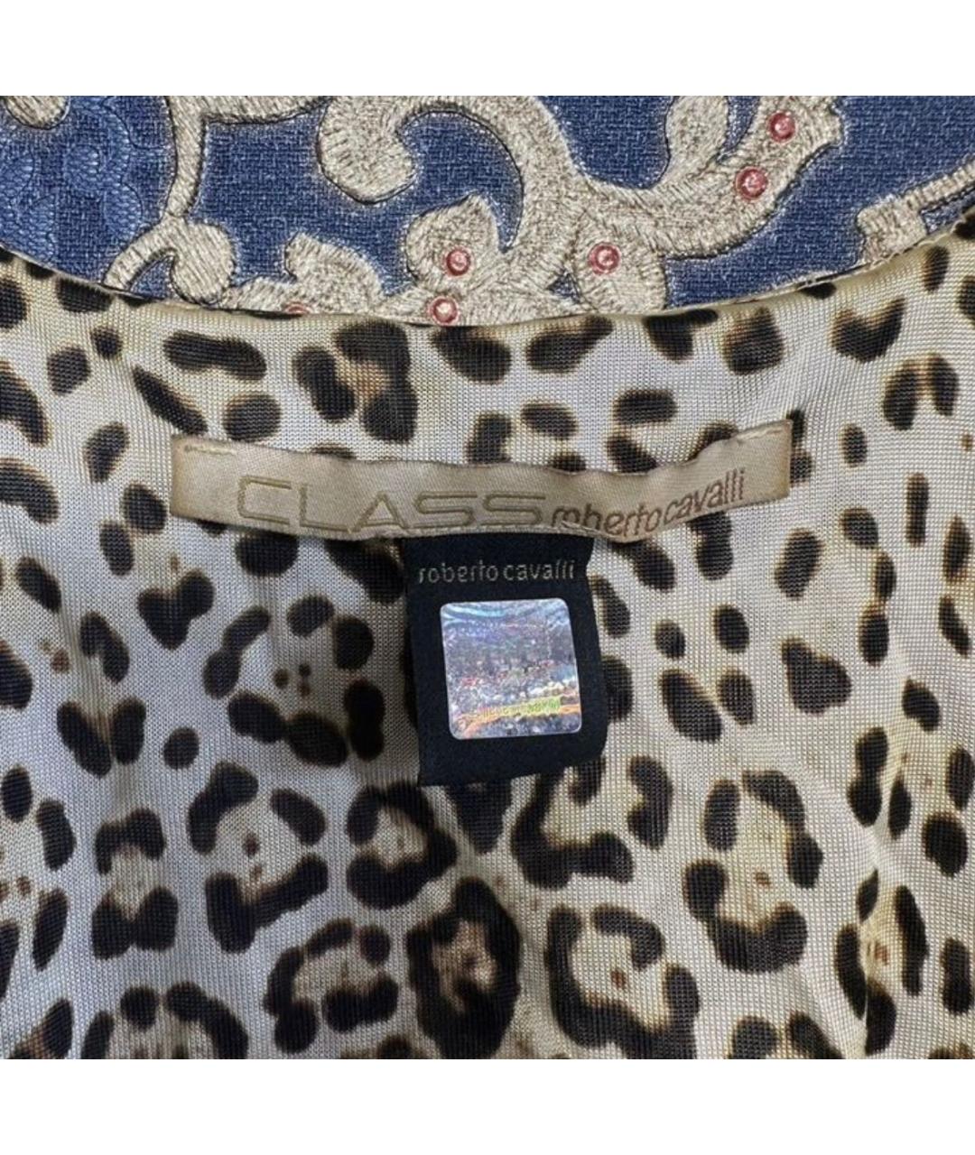 ROBERTO CAVALLI Бежевая вискозная блузы, фото 5