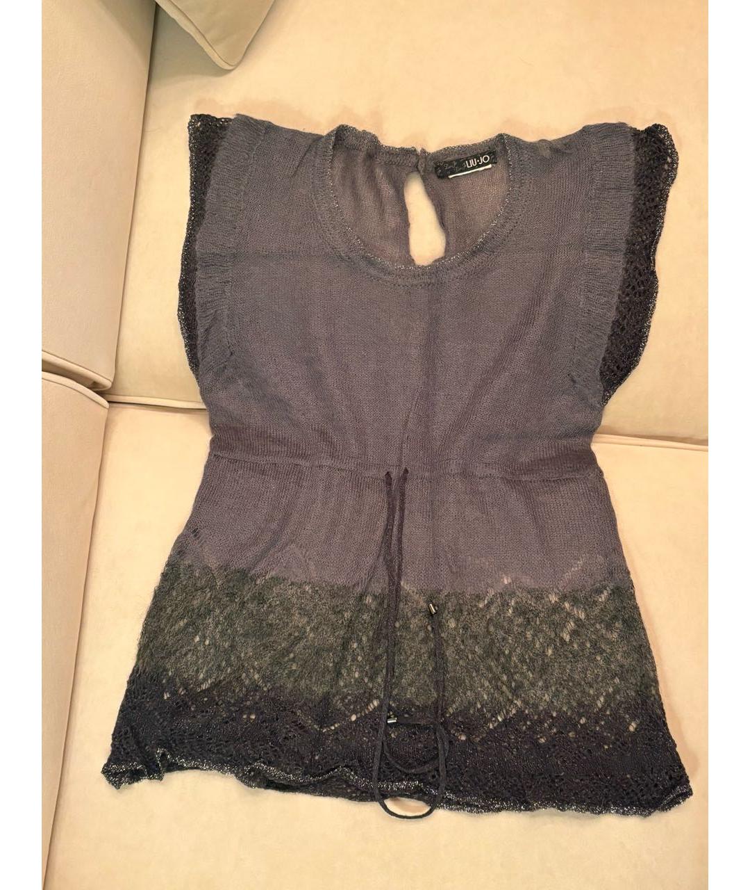 LIU JO Серая шерстяная блузы, фото 5