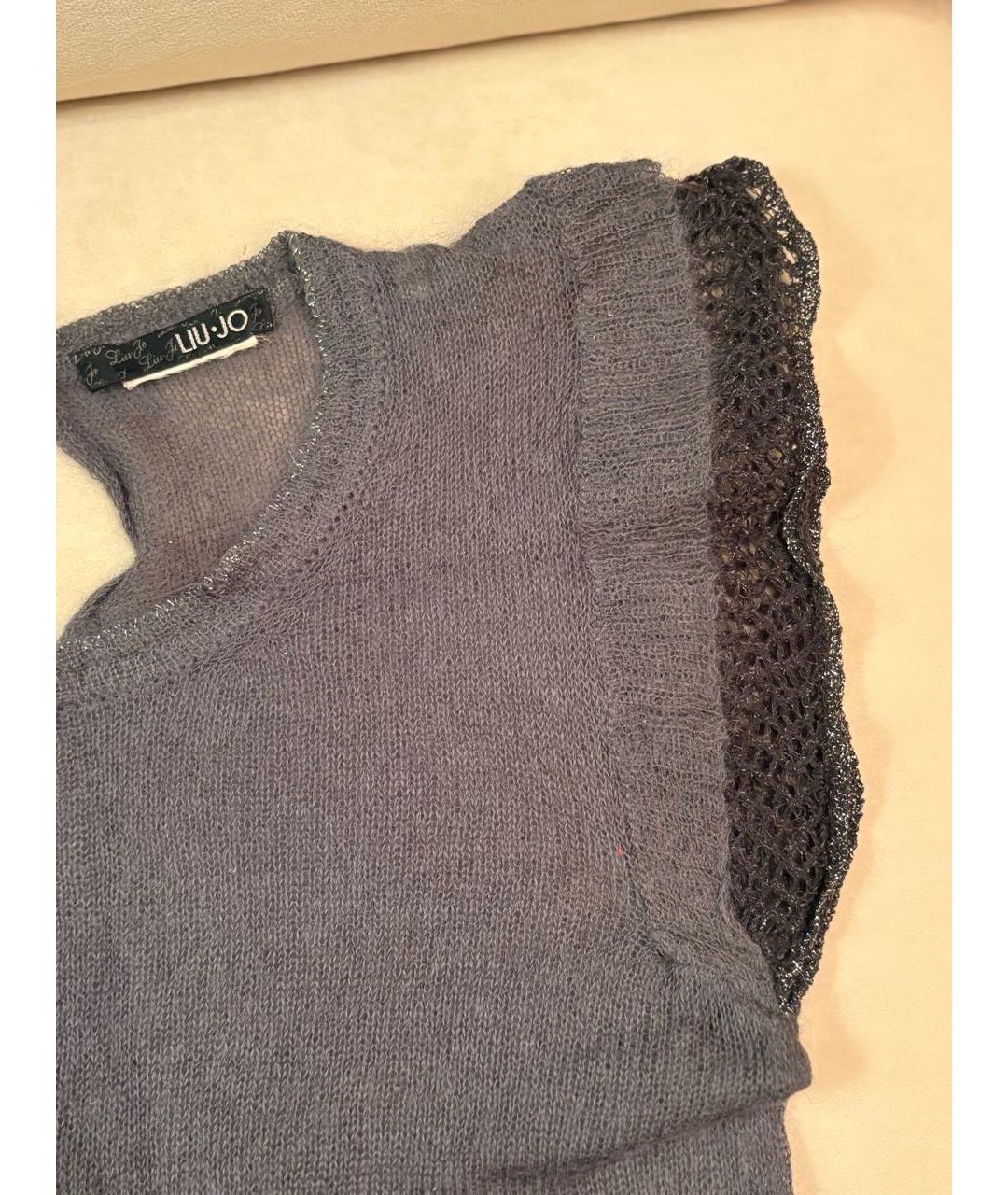 LIU JO Серая шерстяная блузы, фото 3