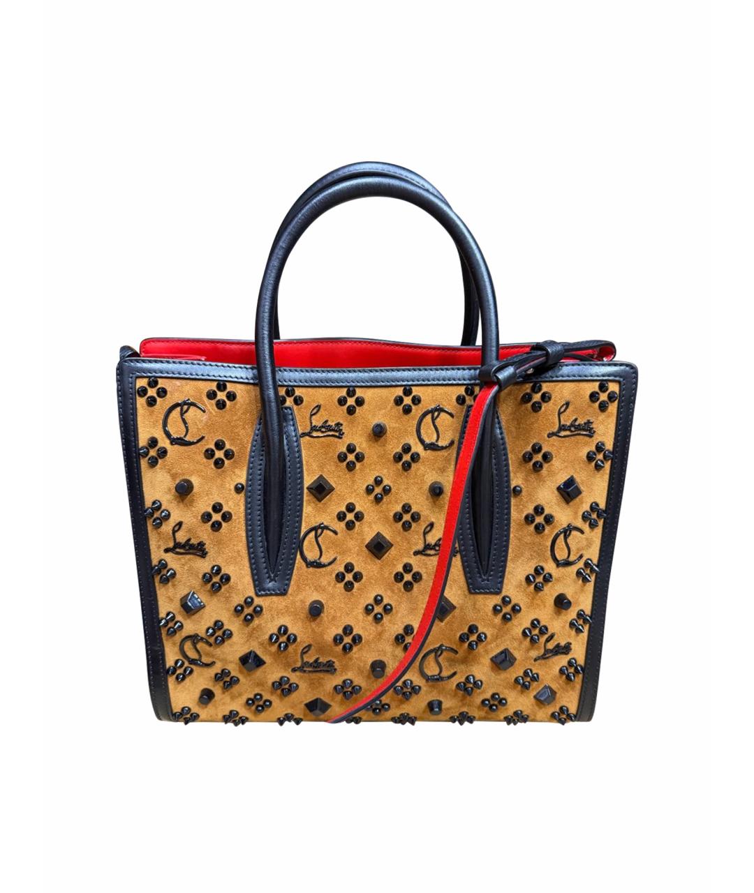 CHRISTIAN LOUBOUTIN Коричневая кожаная сумка через плечо, фото 1