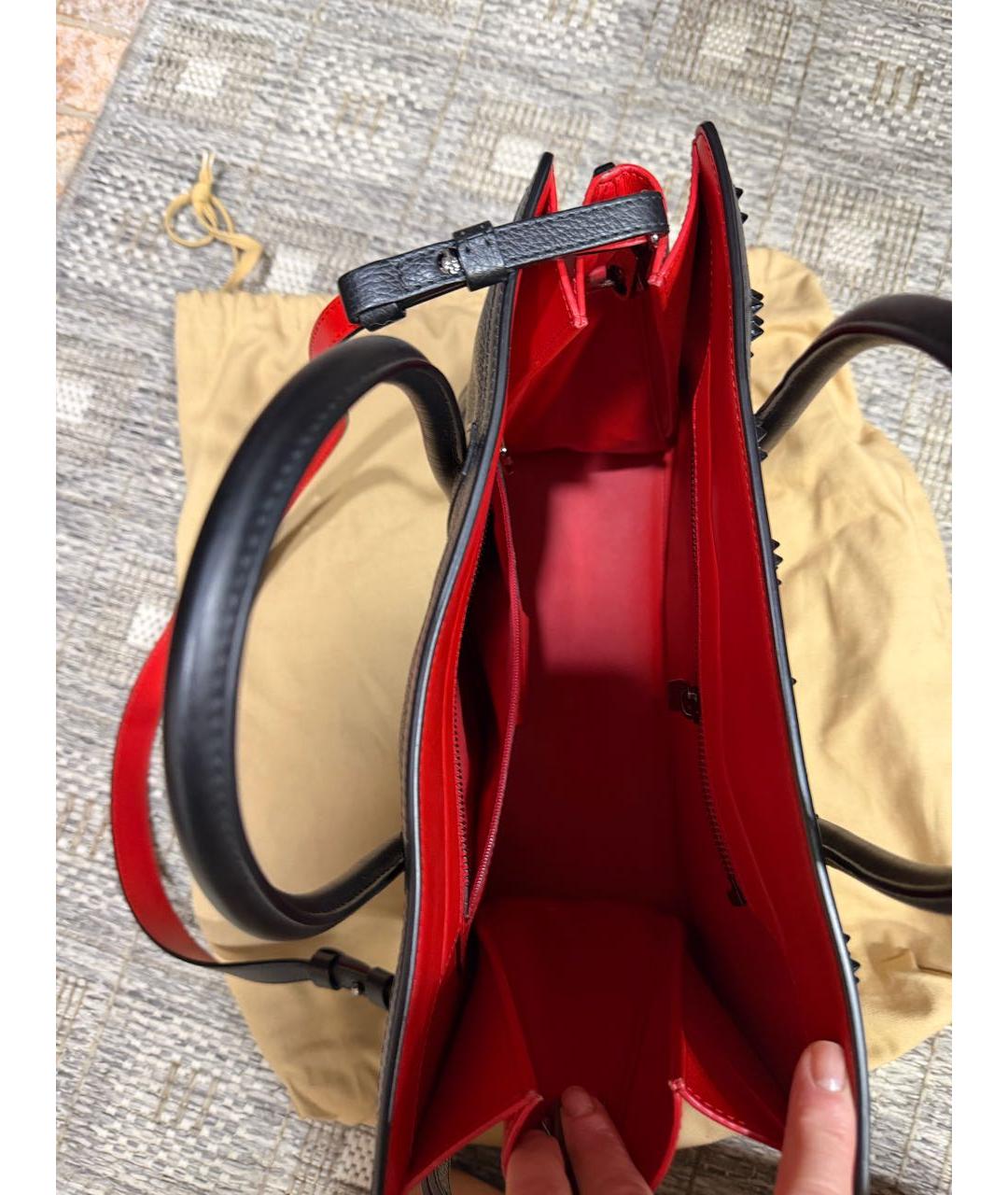 CHRISTIAN LOUBOUTIN Коричневая кожаная сумка через плечо, фото 4