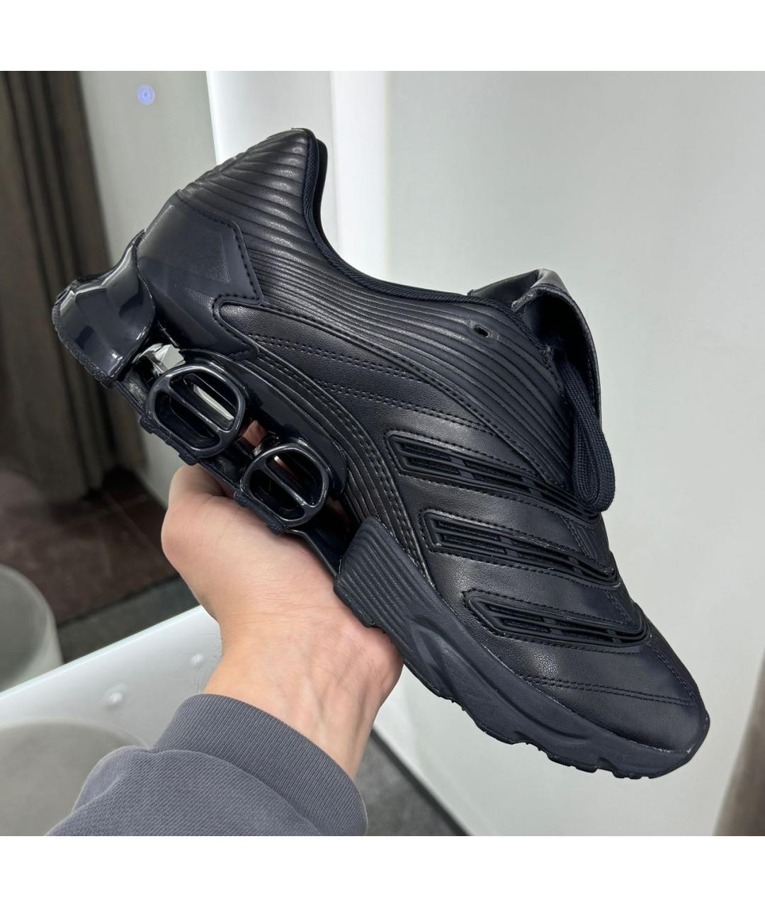 ADIDAS Черные кожаные низкие кроссовки / кеды, фото 5