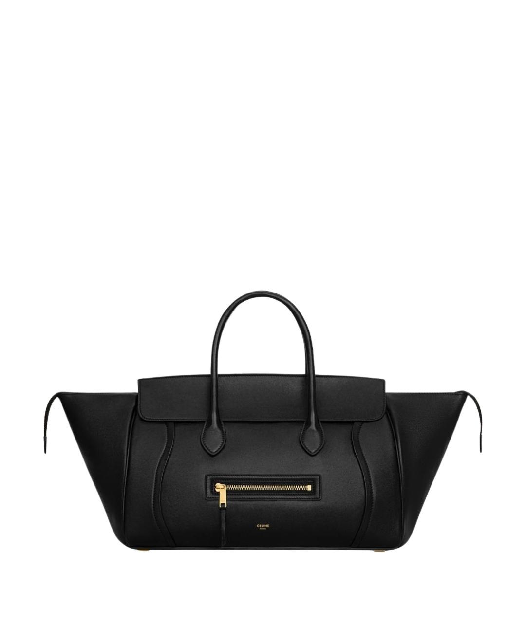 CELINE Черная кожаная сумка тоут, фото 1