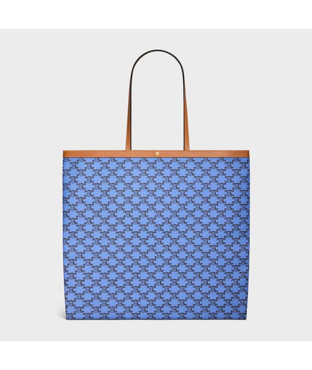 CELINE Синяя сумка тоут из искусственной кожи, фото 3