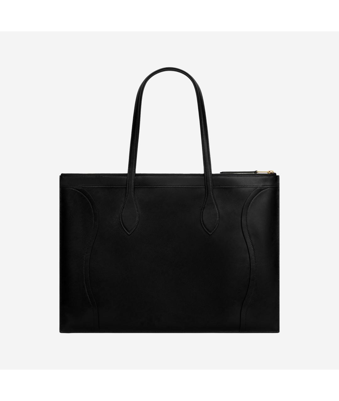 CELINE Черная кожаная сумка тоут, фото 3