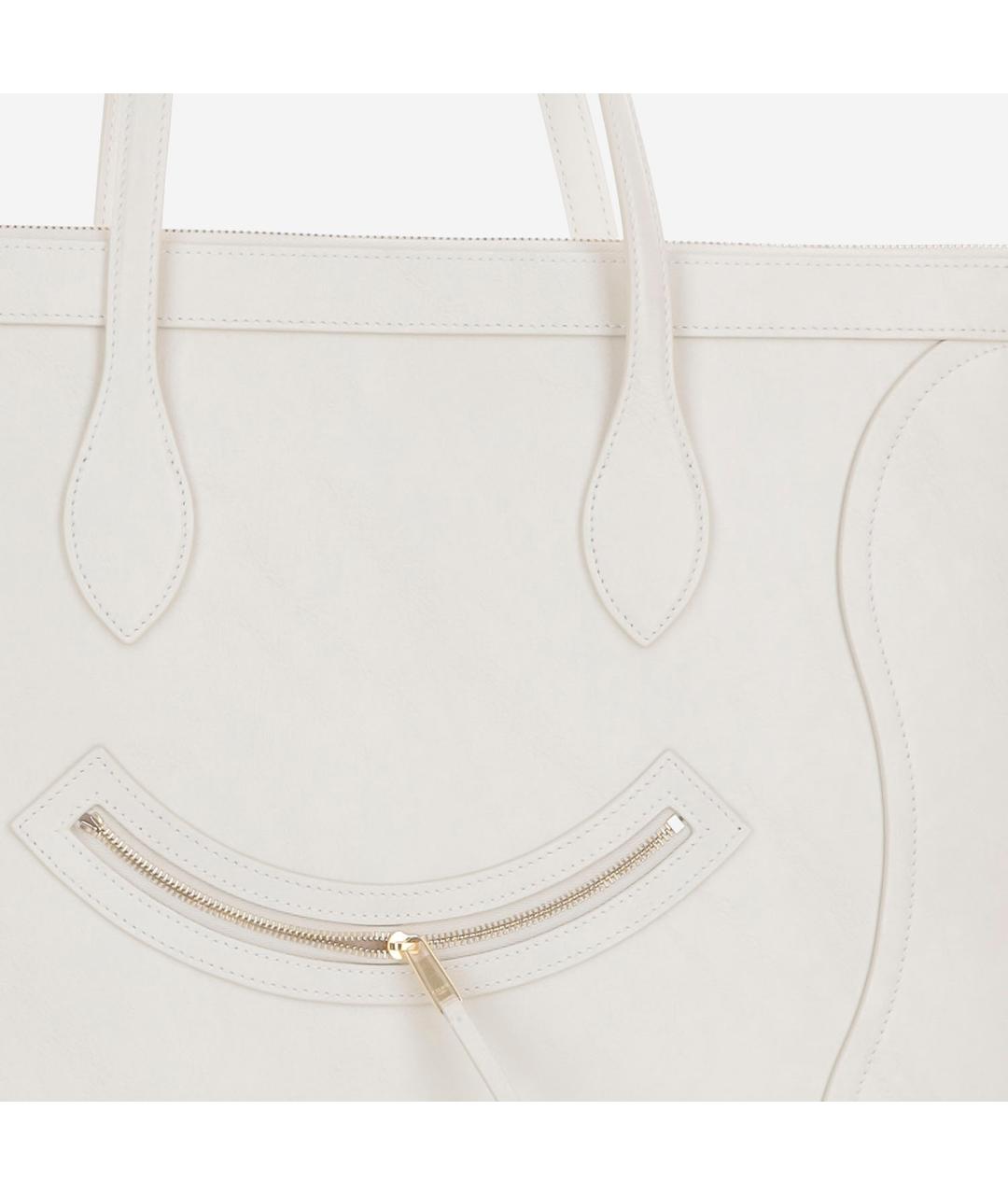 CELINE Белая кожаная сумка тоут, фото 3