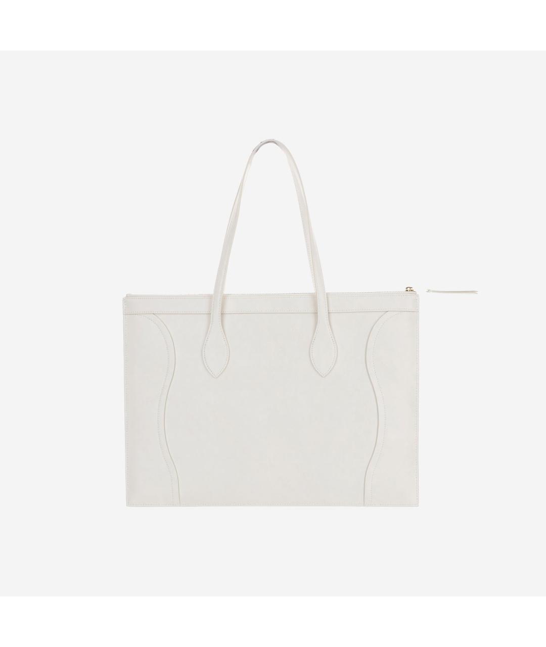 CELINE Белая кожаная сумка тоут, фото 2