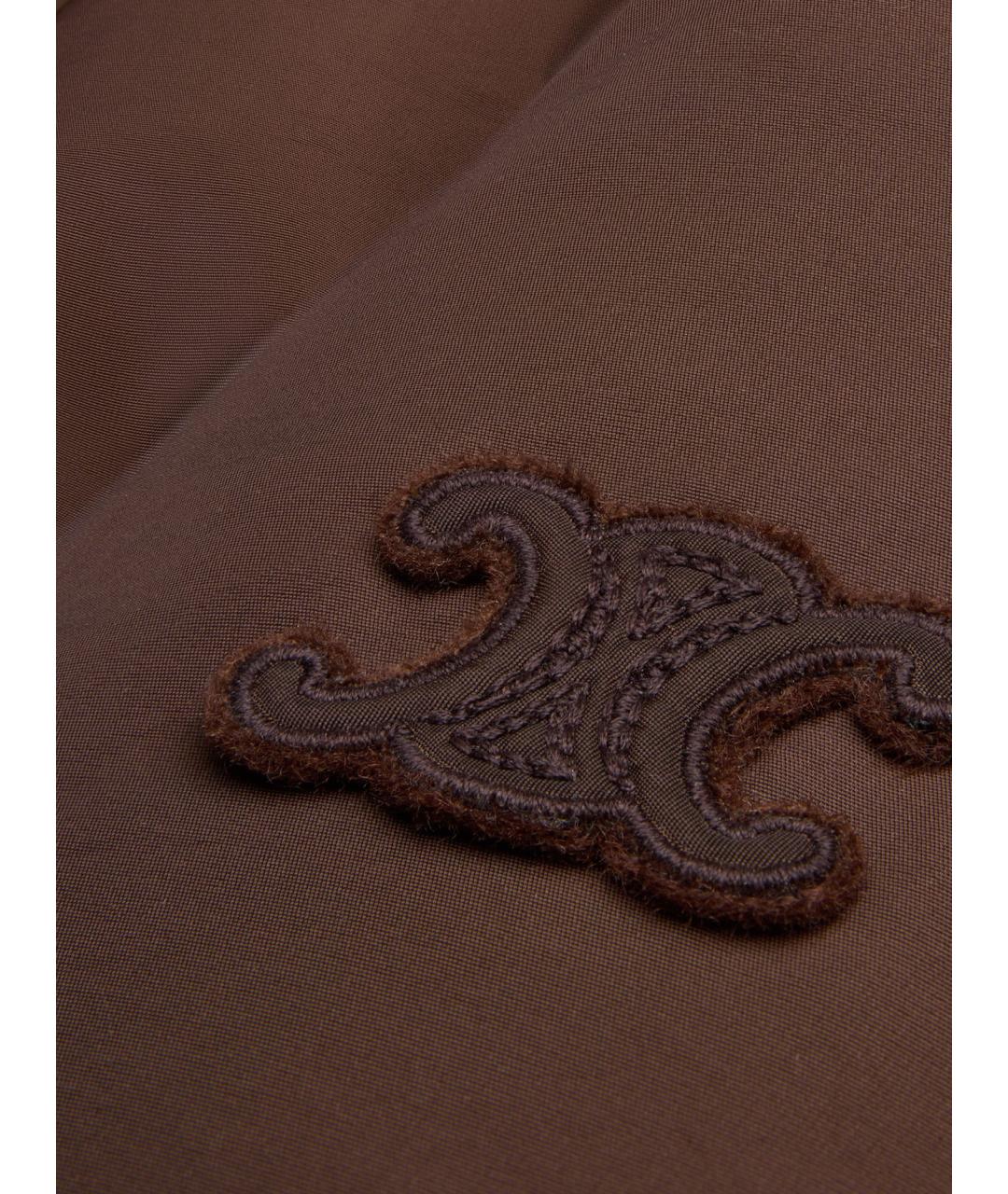 CELINE Коричневая полиамидовая куртка, фото 3