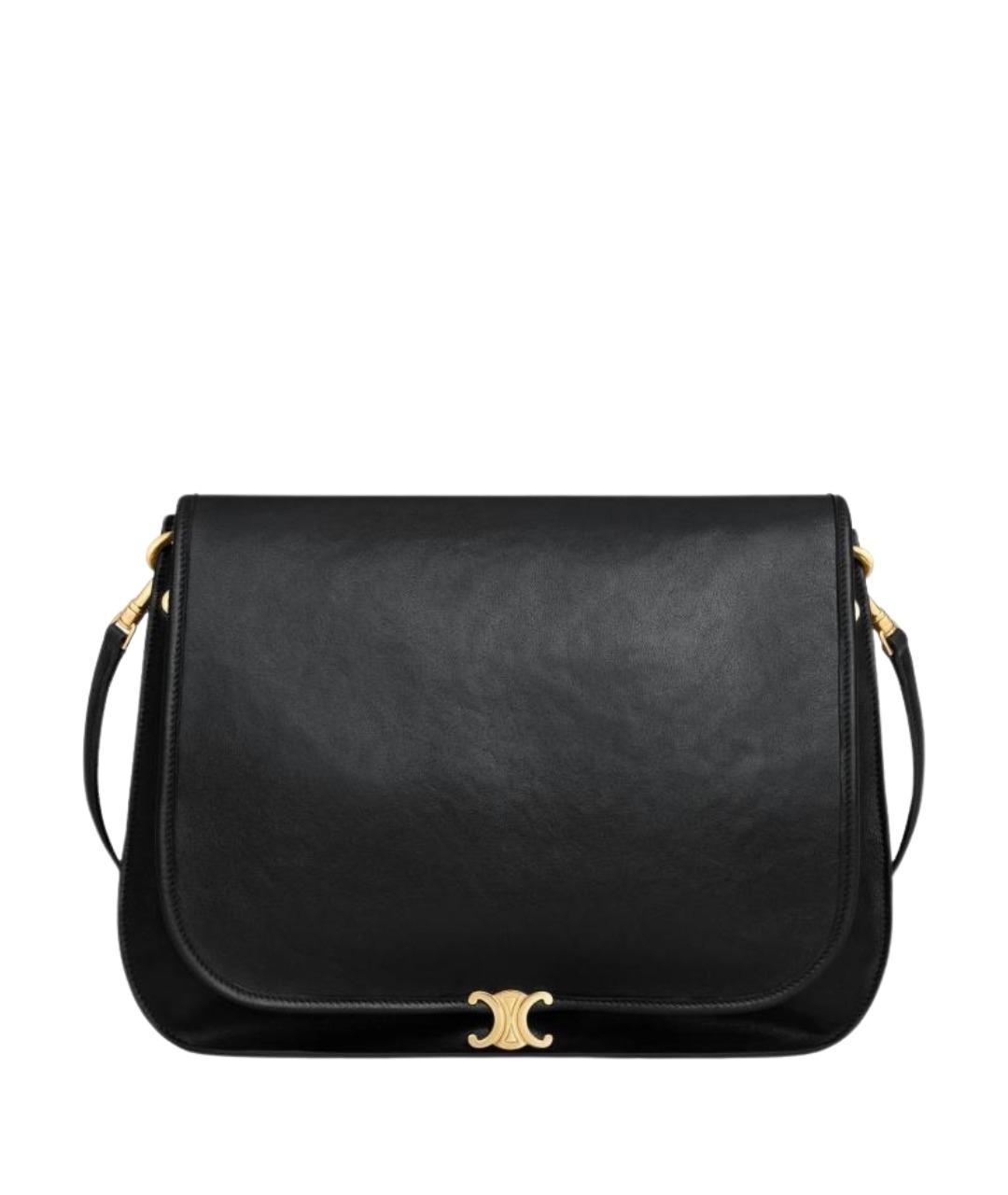 CELINE Черная кожаная сумка через плечо, фото 1