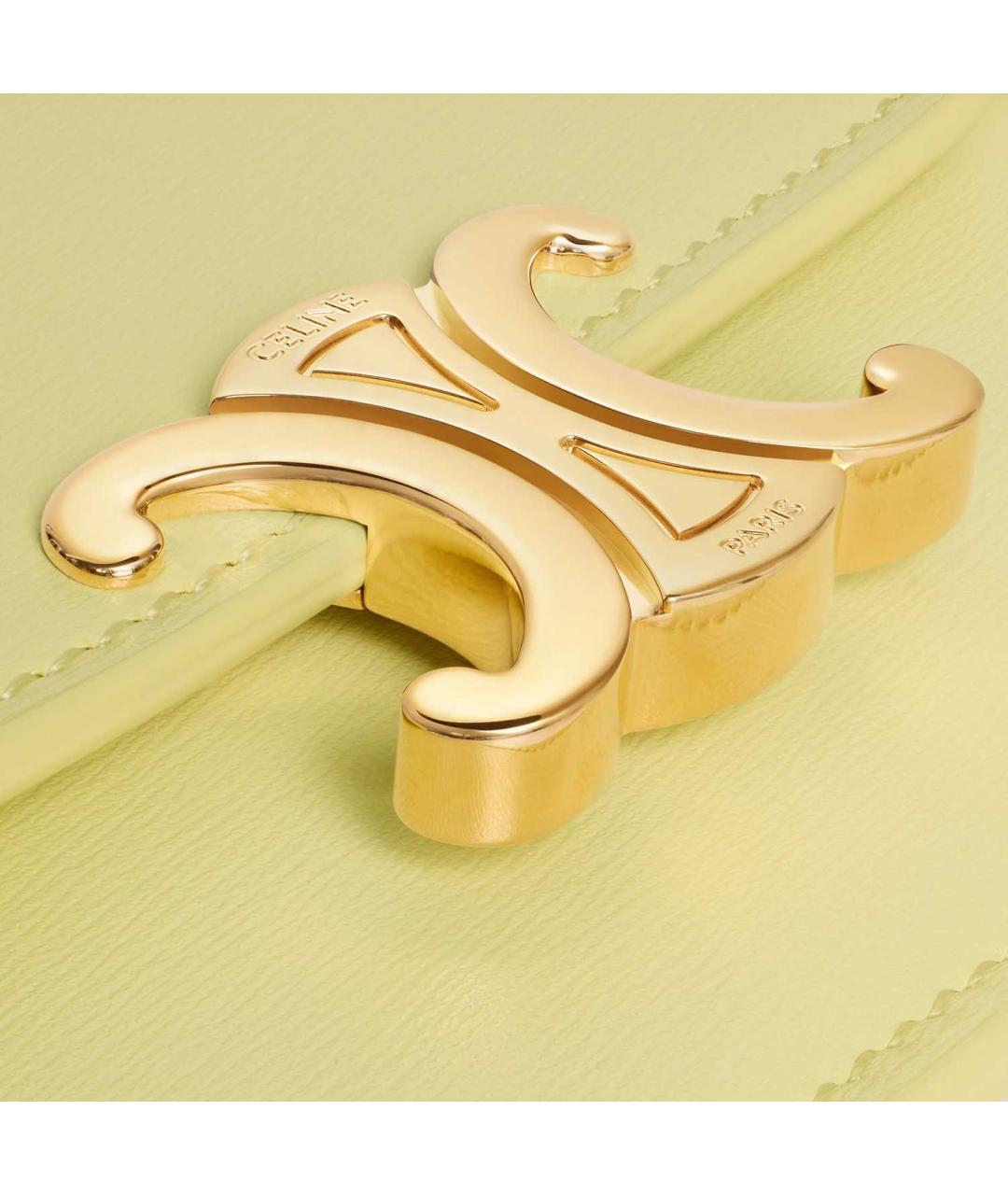 CELINE Желтый кожаный кошелек, фото 4