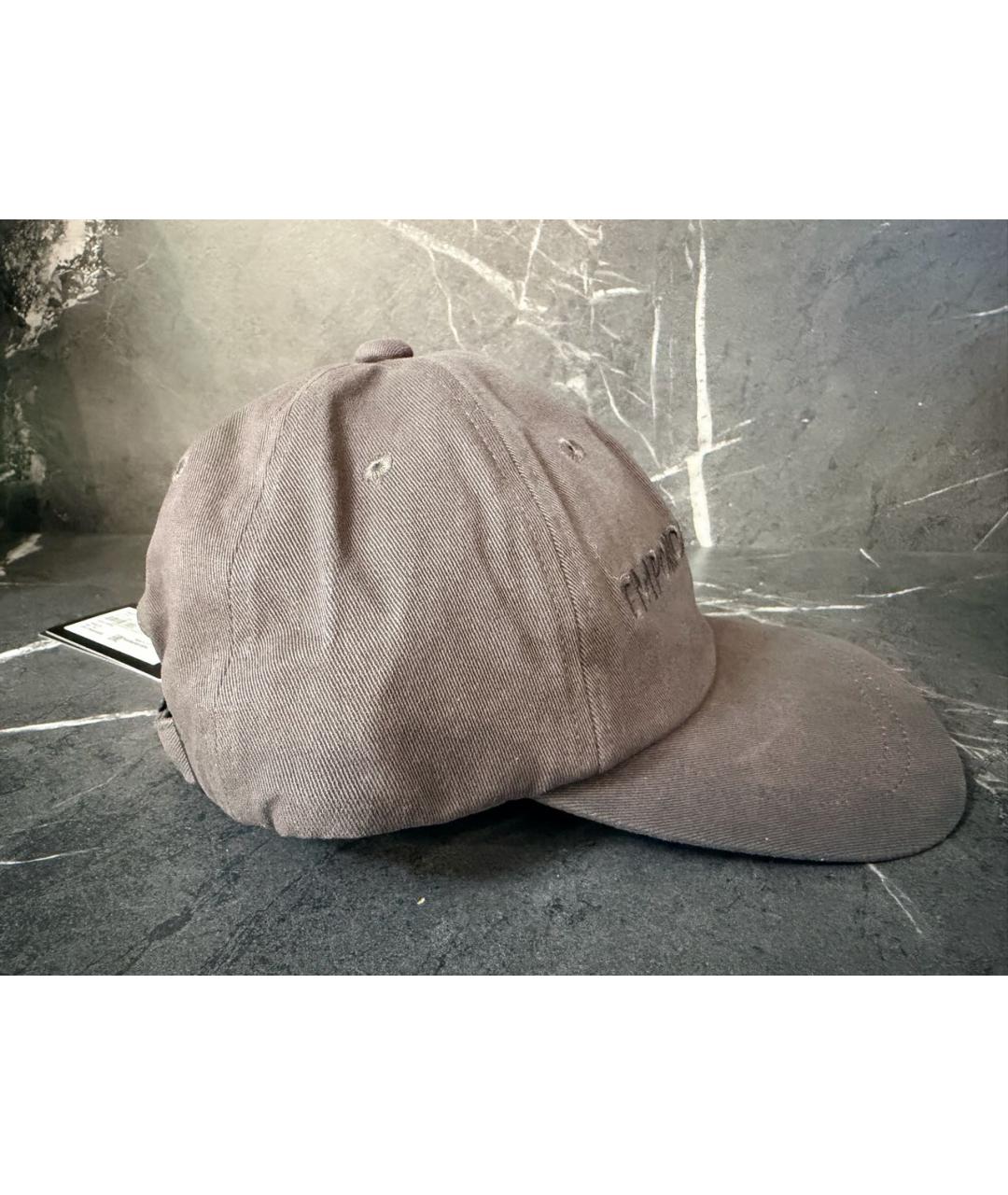 EMPORIO ARMANI Черная хлопковая кепка/бейсболка, фото 2