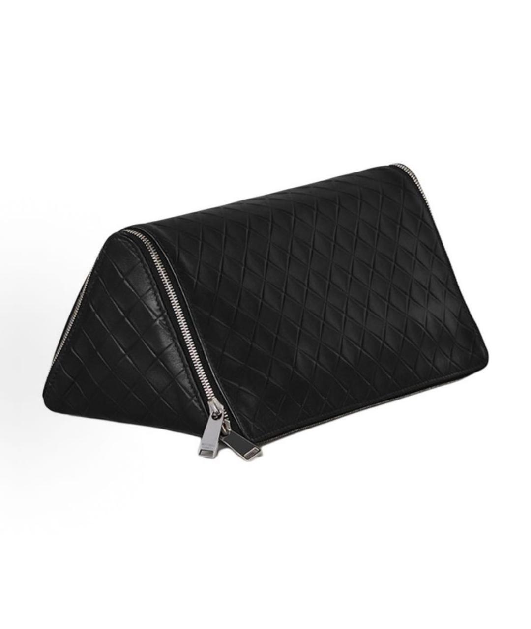 BOTTEGA VENETA Черная кожаная косметичка, фото 2