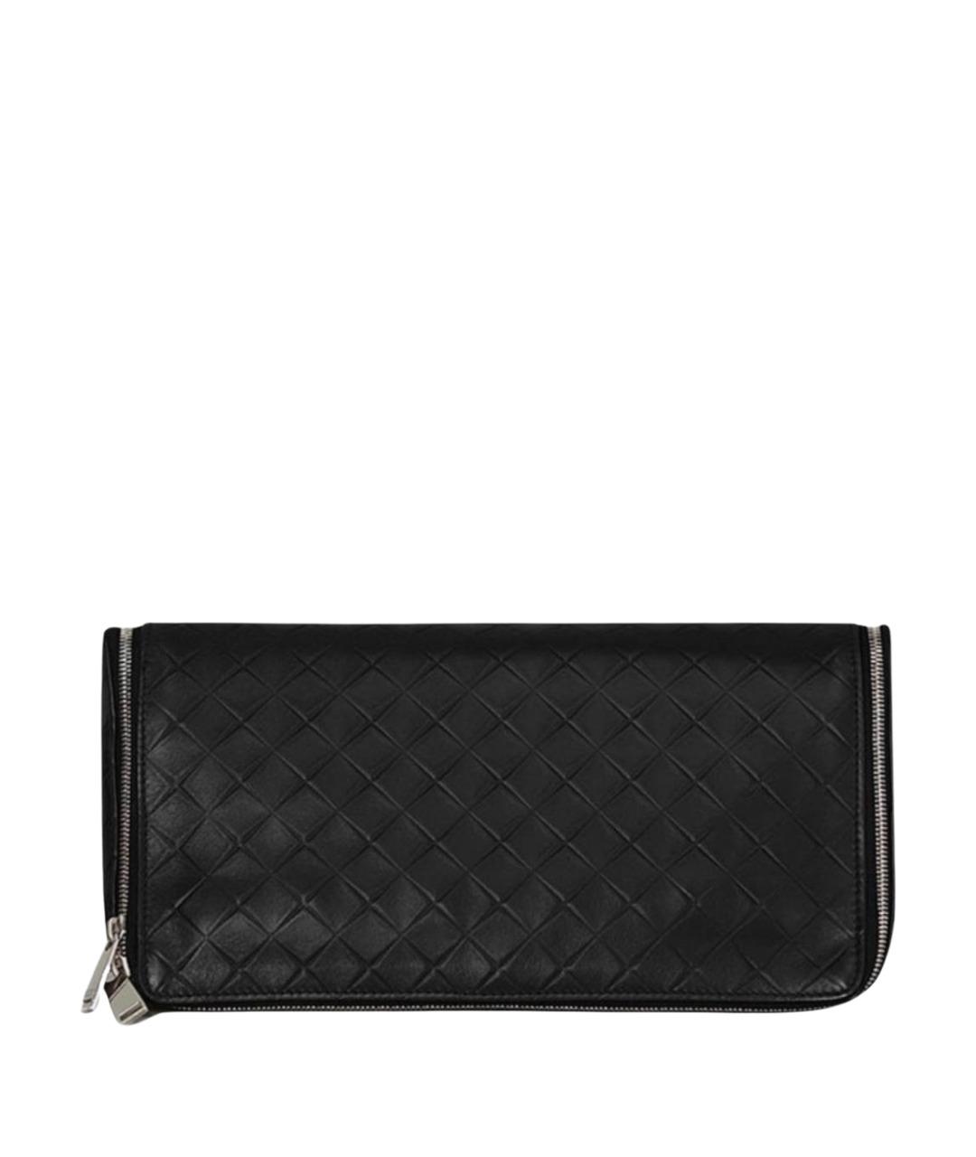 BOTTEGA VENETA Черная кожаная косметичка, фото 1