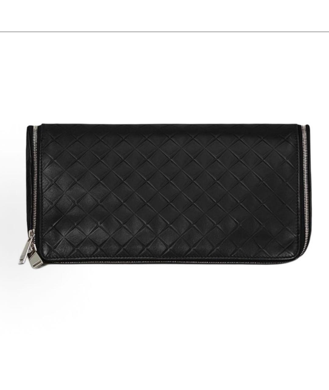 BOTTEGA VENETA Черная кожаная косметичка, фото 6