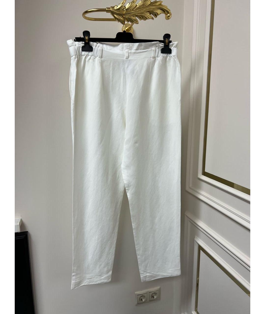 ARMANI COLLEZIONI Белые прямые брюки, фото 7
