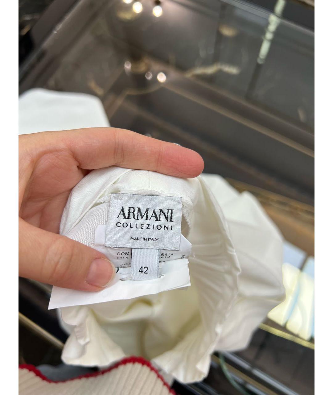 ARMANI COLLEZIONI Белые прямые брюки, фото 5