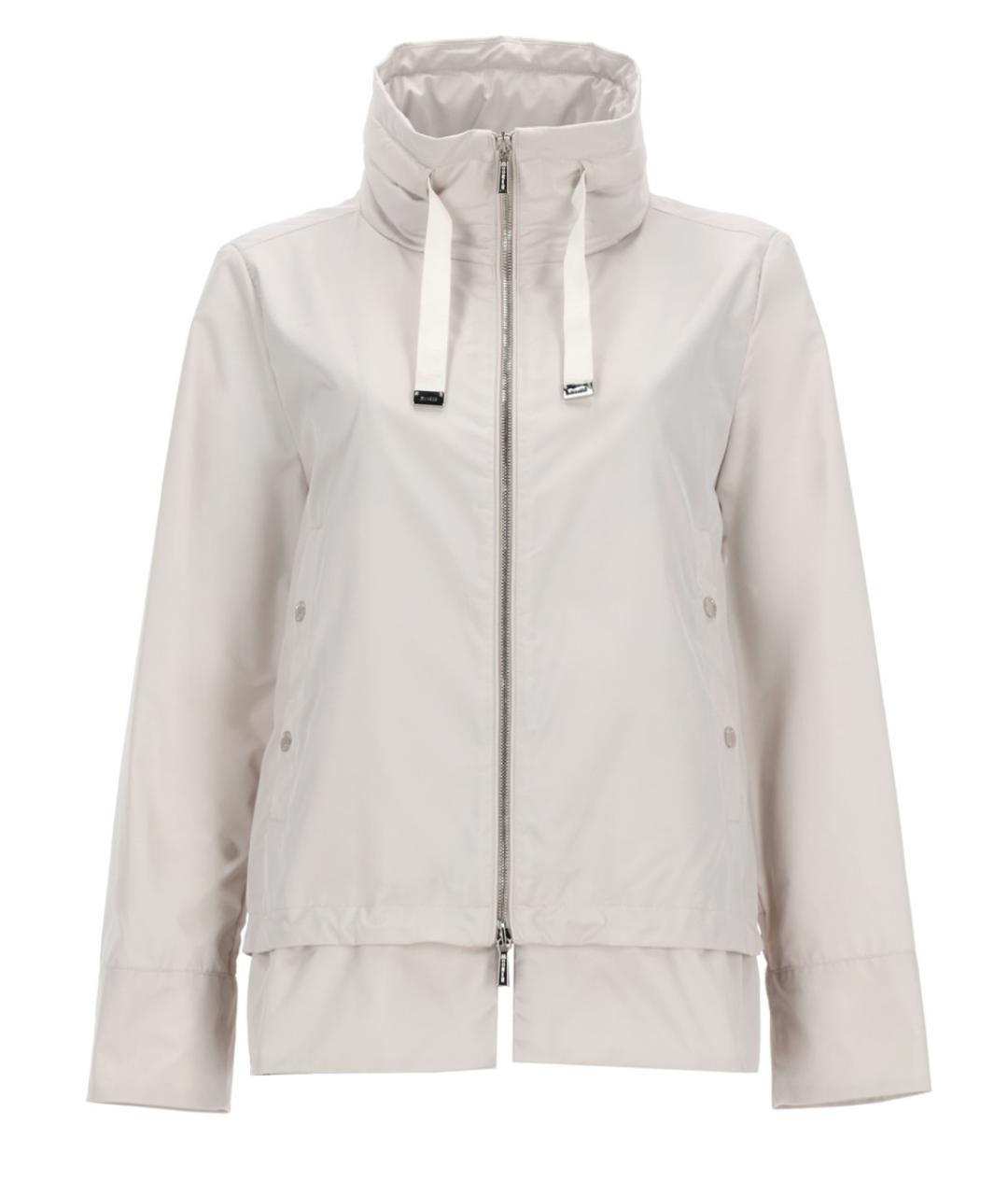 MOORER Белая полиэстеровая куртка, фото 1