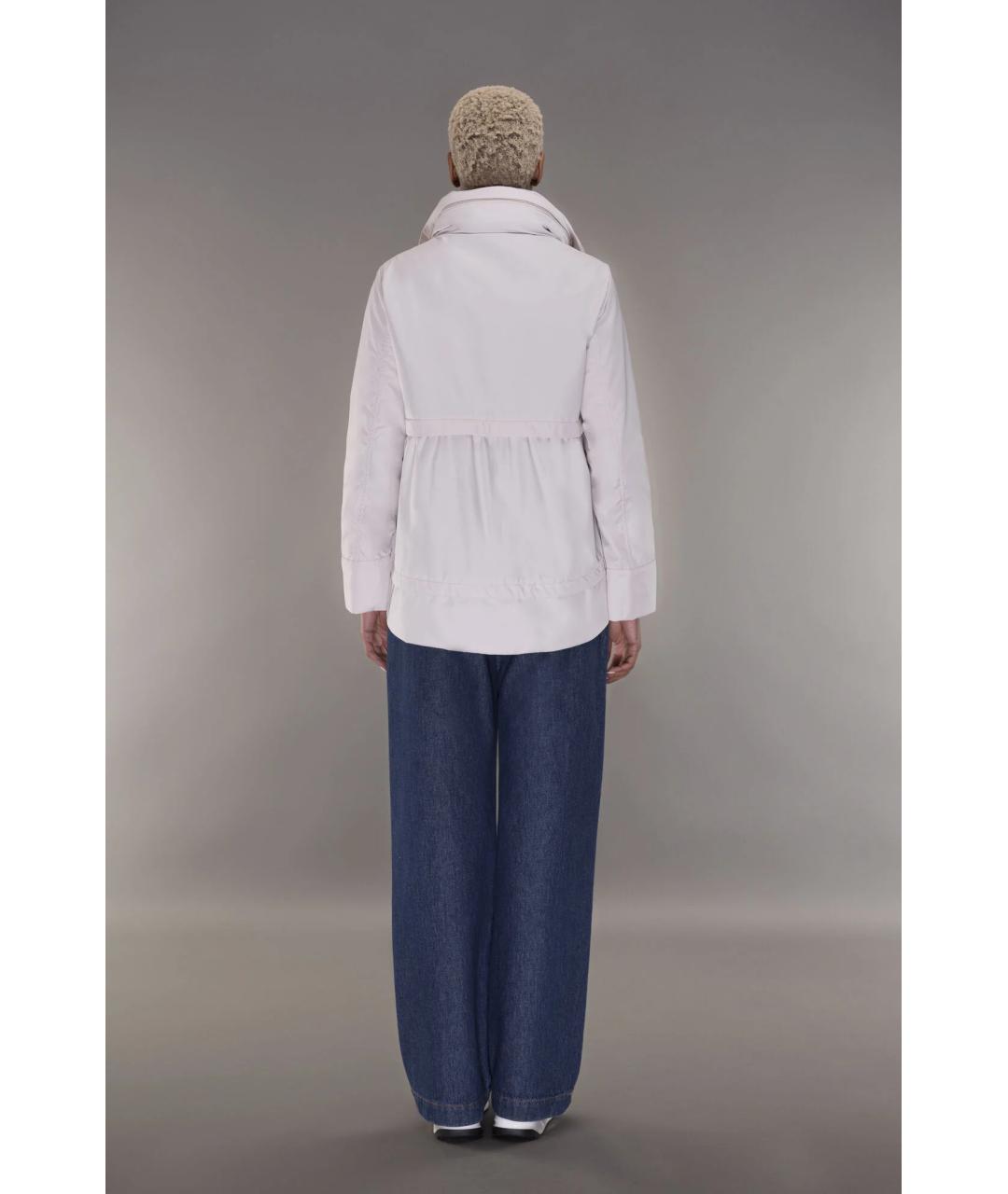 MOORER Белая полиэстеровая куртка, фото 4
