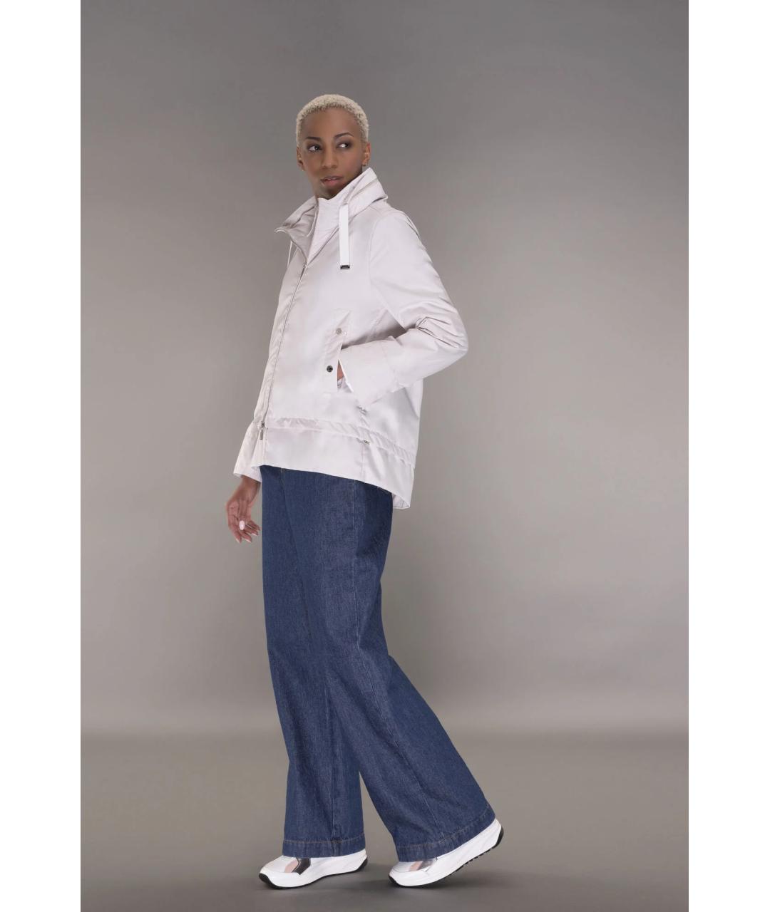 MOORER Белая полиэстеровая куртка, фото 3