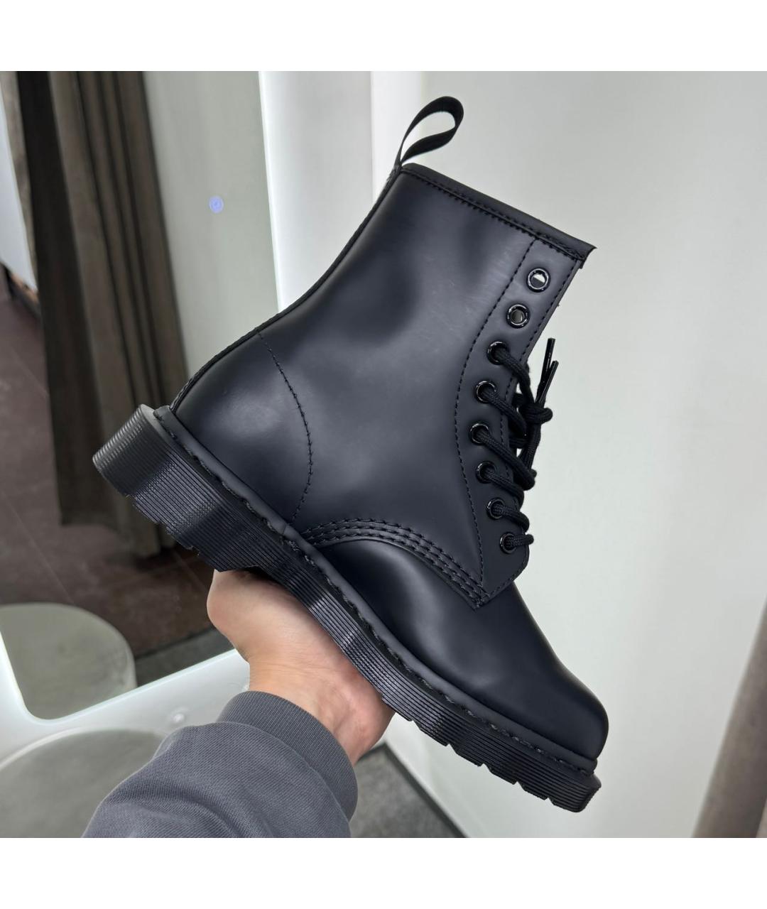 DR. MARTENS Черные кожаные ботинки, фото 5