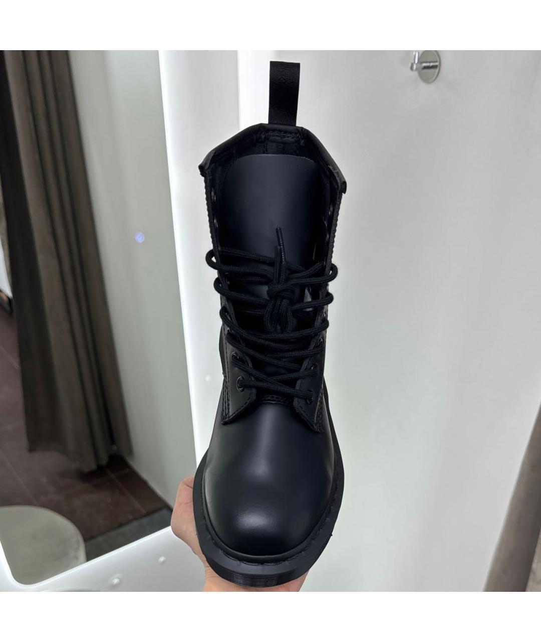 DR. MARTENS Черные кожаные ботинки, фото 4