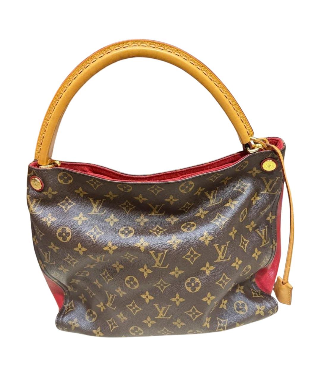 LOUIS VUITTON Коричневая кожаная сумка через плечо, фото 1