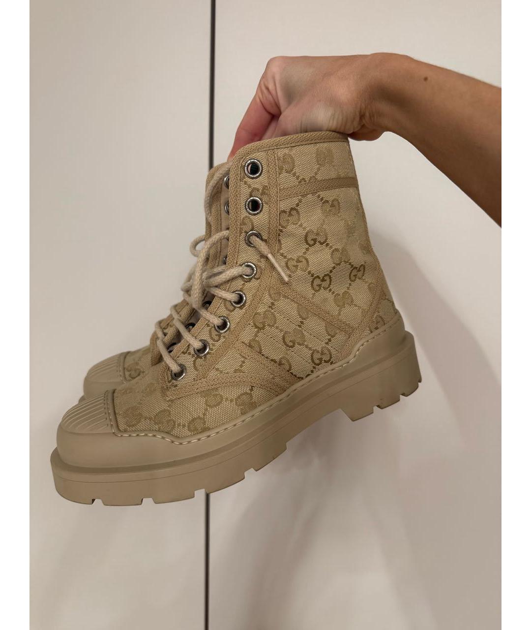 GUCCI Бежевые ботинки, фото 2