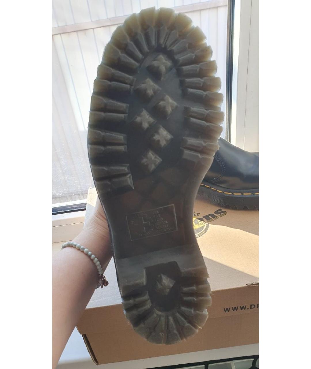 DR. MARTENS Черные кожаные ботинки, фото 3