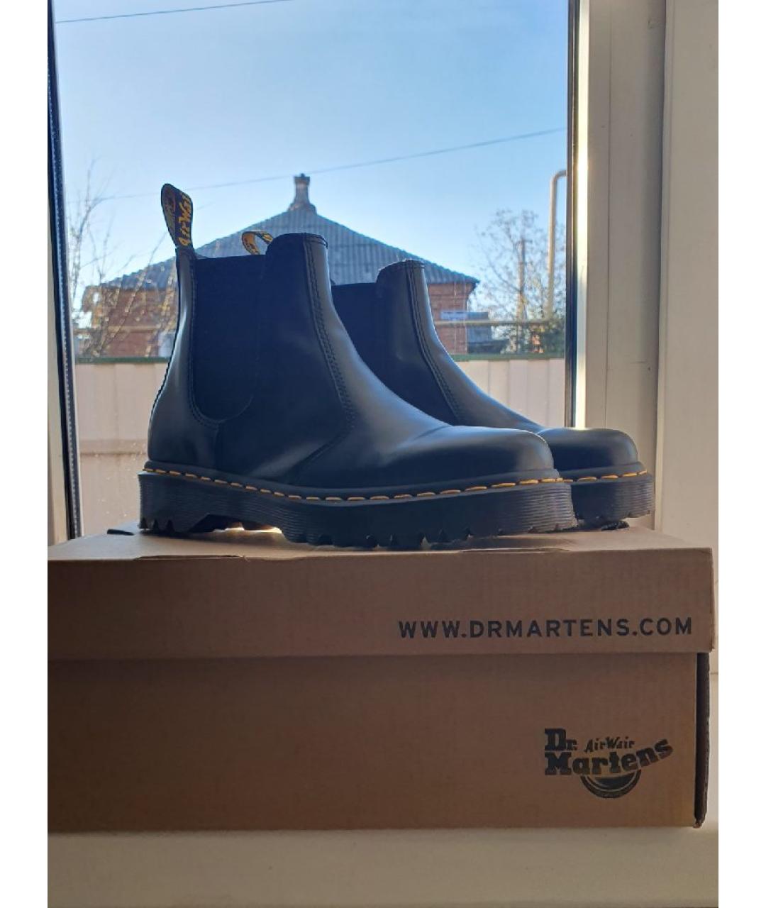 DR. MARTENS Черные кожаные ботинки, фото 4