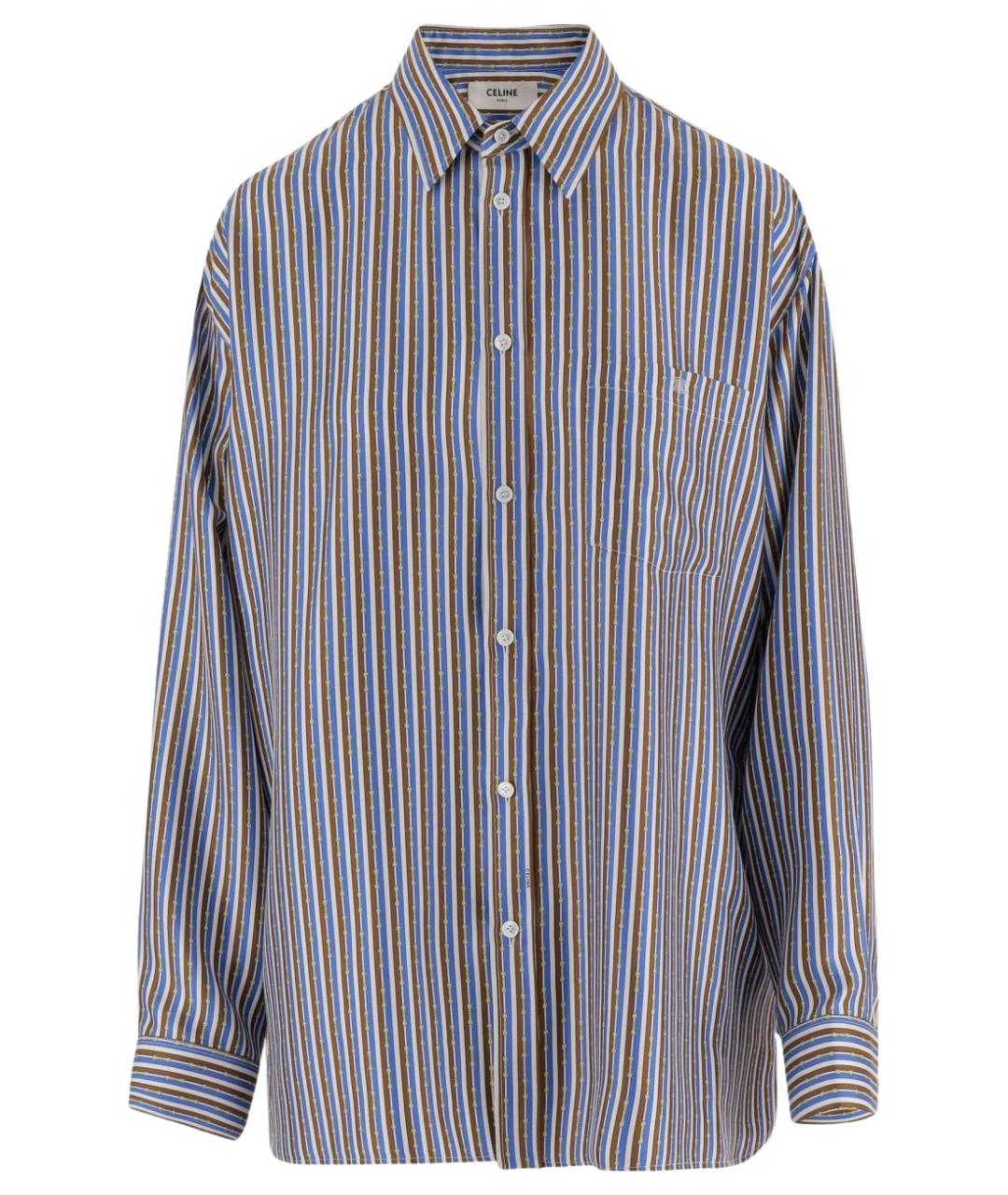 CELINE Мульти шелковая рубашка, фото 1