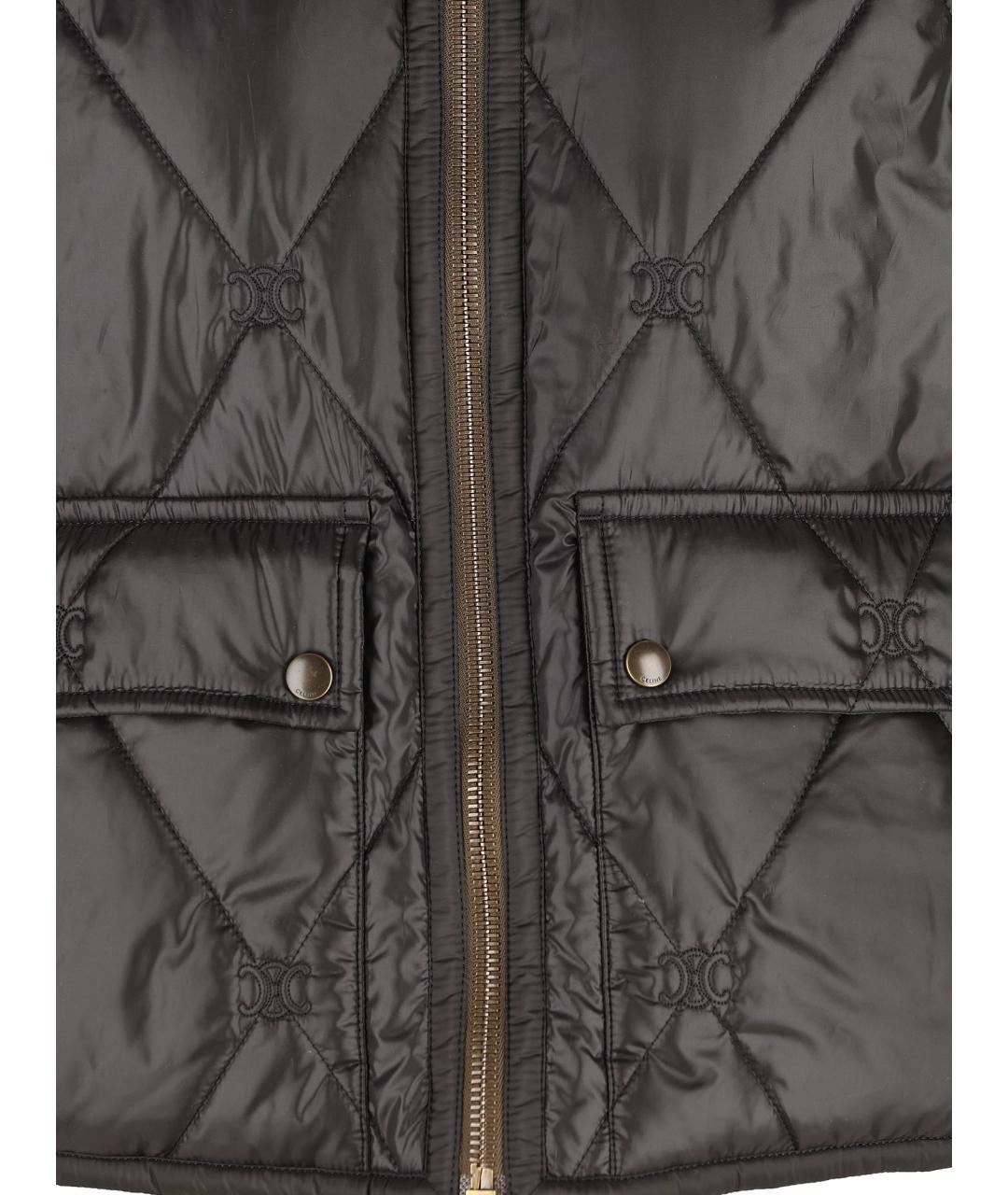 CELINE Черная полиамидовая куртка, фото 3