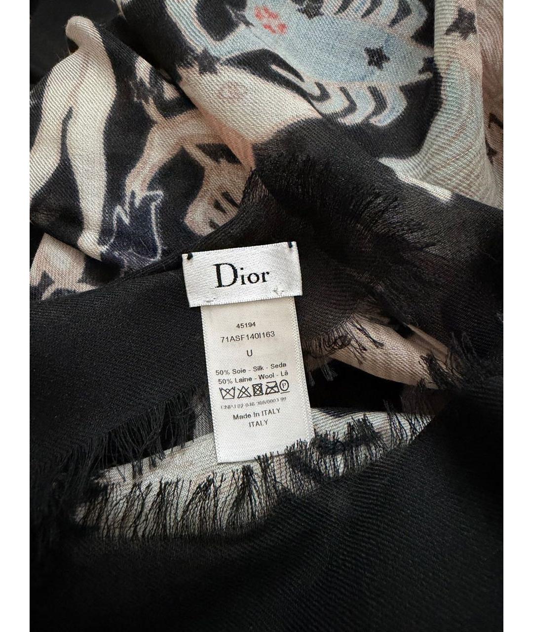 CHRISTIAN DIOR Мульти шерстяной платок, фото 4