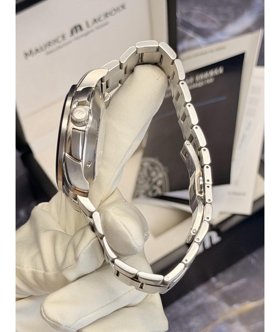MAURICE LACROIX Серебряные стальные часы, фото 8