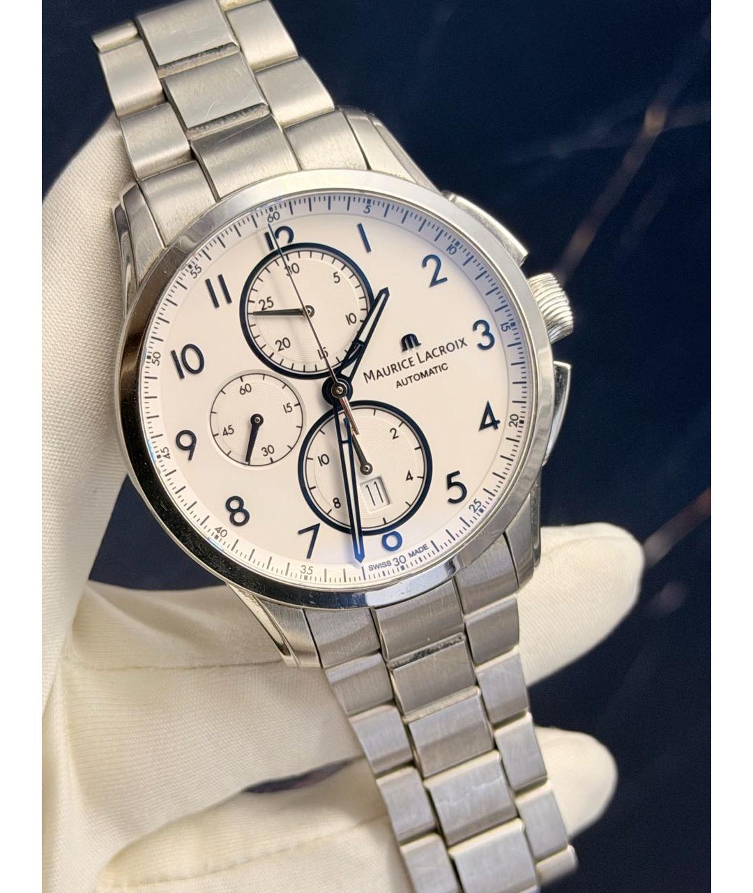 MAURICE LACROIX Серебряные стальные часы, фото 4