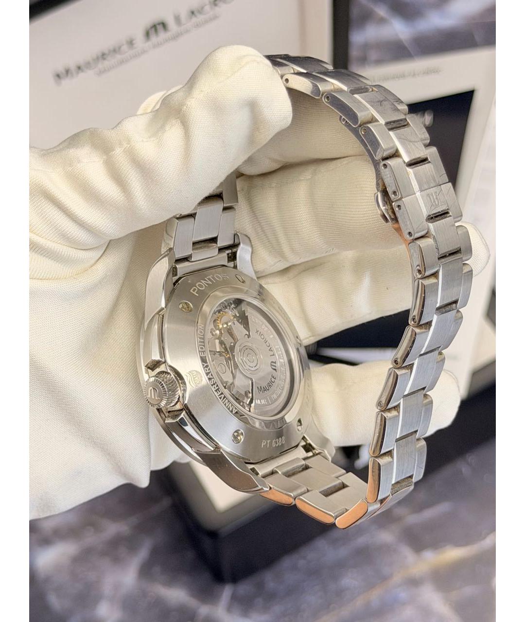 MAURICE LACROIX Серебряные стальные часы, фото 6