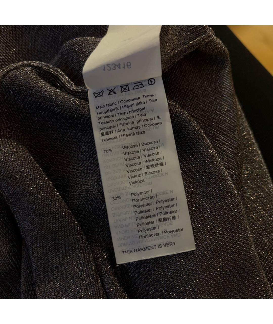 12 STOREEZ Серебряная вискозная юбка миди, фото 6