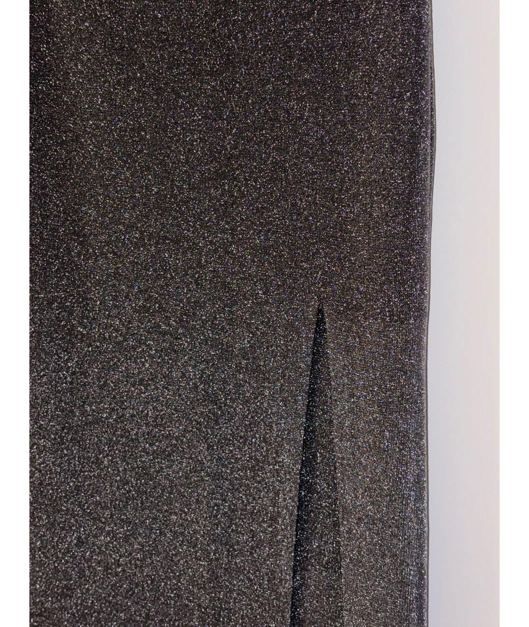 12 STOREEZ Серебряная вискозная юбка миди, фото 4