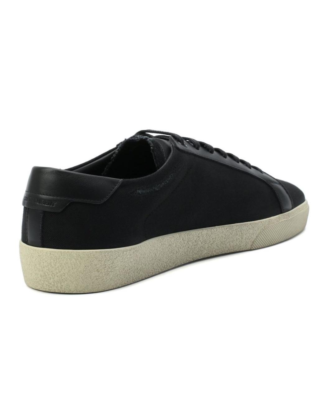 SAINT LAURENT Черные текстильные кеды, фото 2