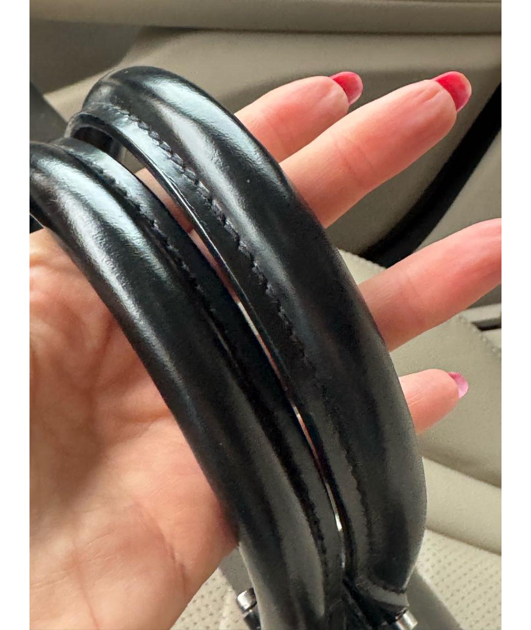 LOUIS VUITTON Черный кожаный портфель, фото 4