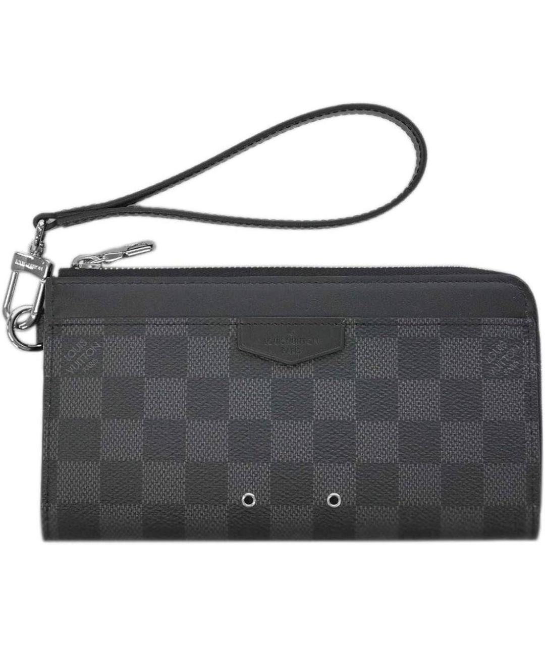 LOUIS VUITTON Темно-синяя кожаная барсетка, фото 1