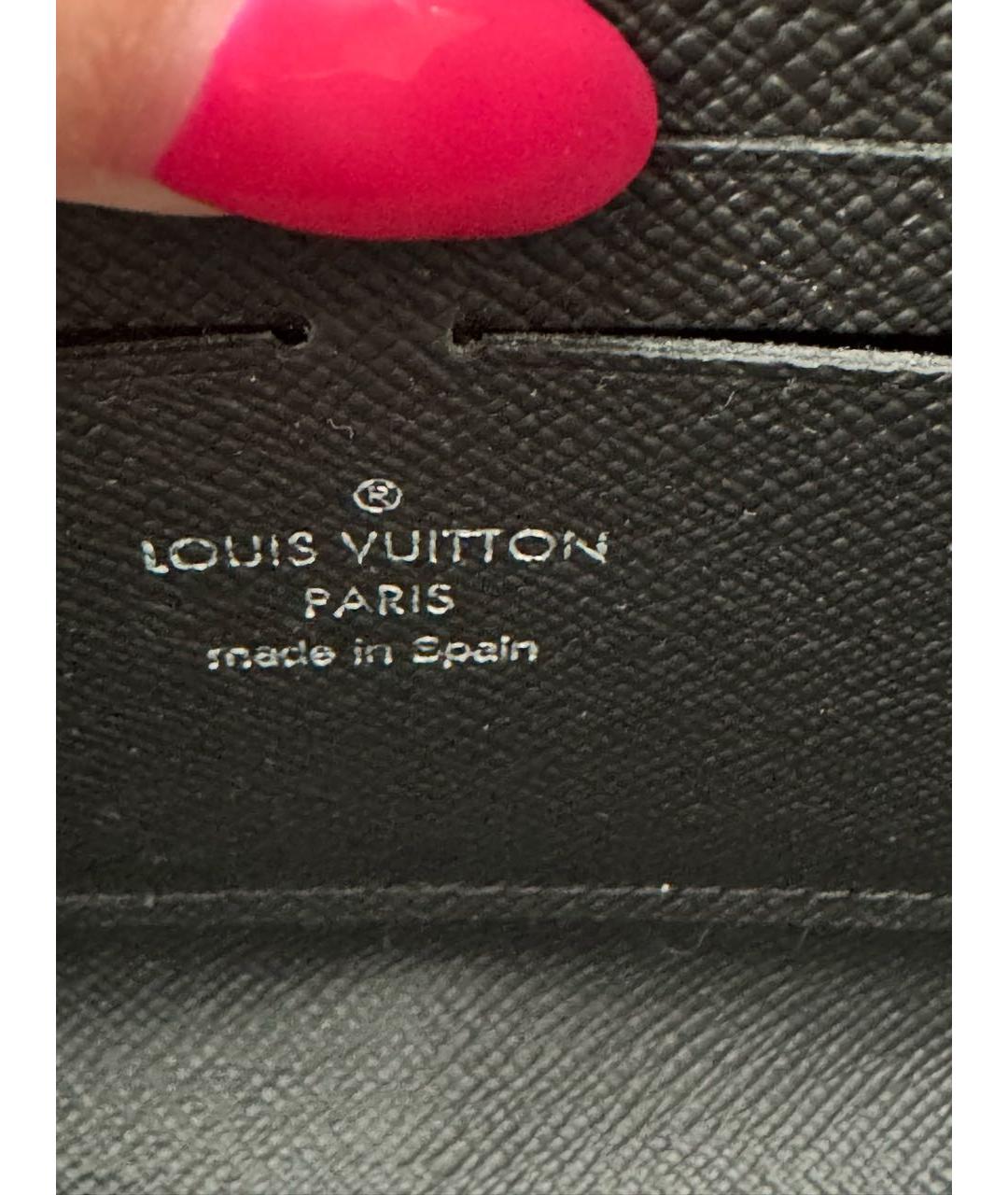 LOUIS VUITTON Темно-синяя кожаная барсетка, фото 4
