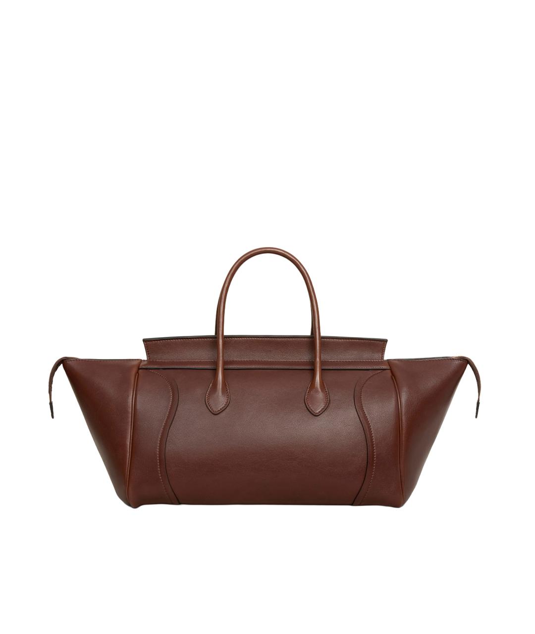 CELINE Бордовая кожаная сумка тоут, фото 3