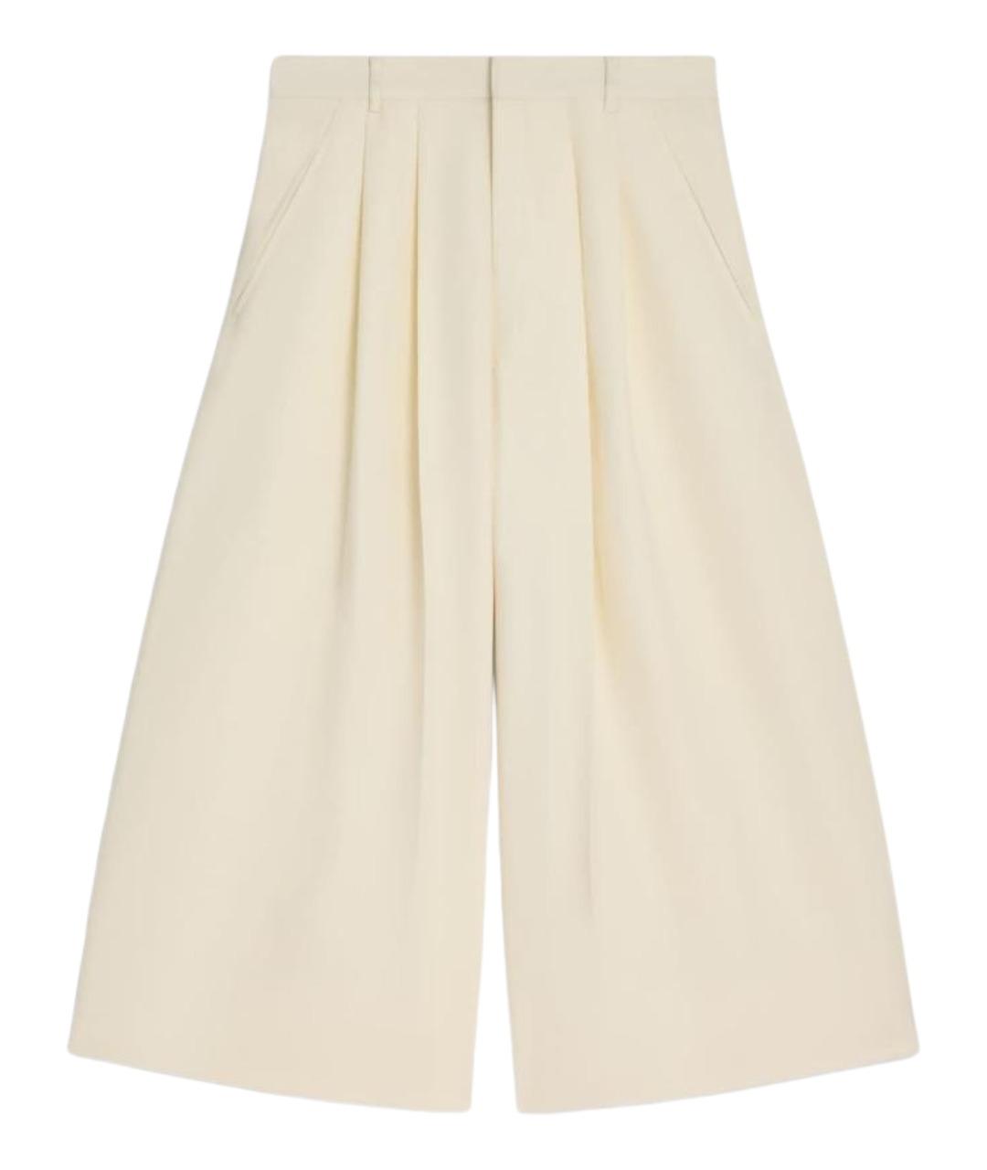 CELINE Бежевые шерстяные шорты, фото 1