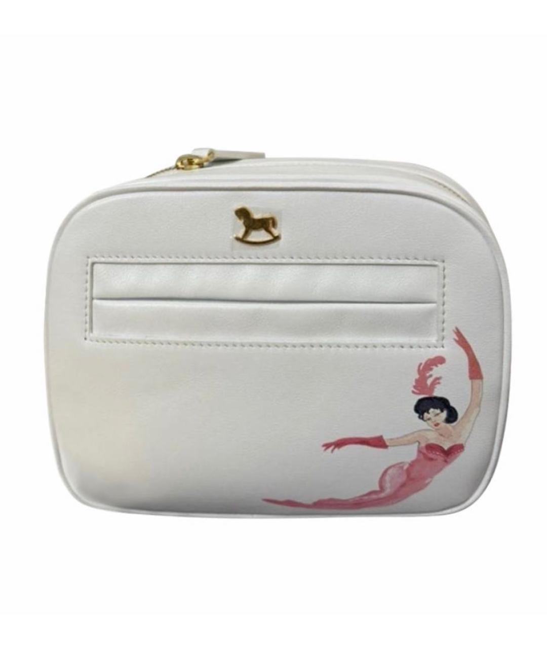 ULYANA SERGEENKO Белая кожаная косметичка, фото 3