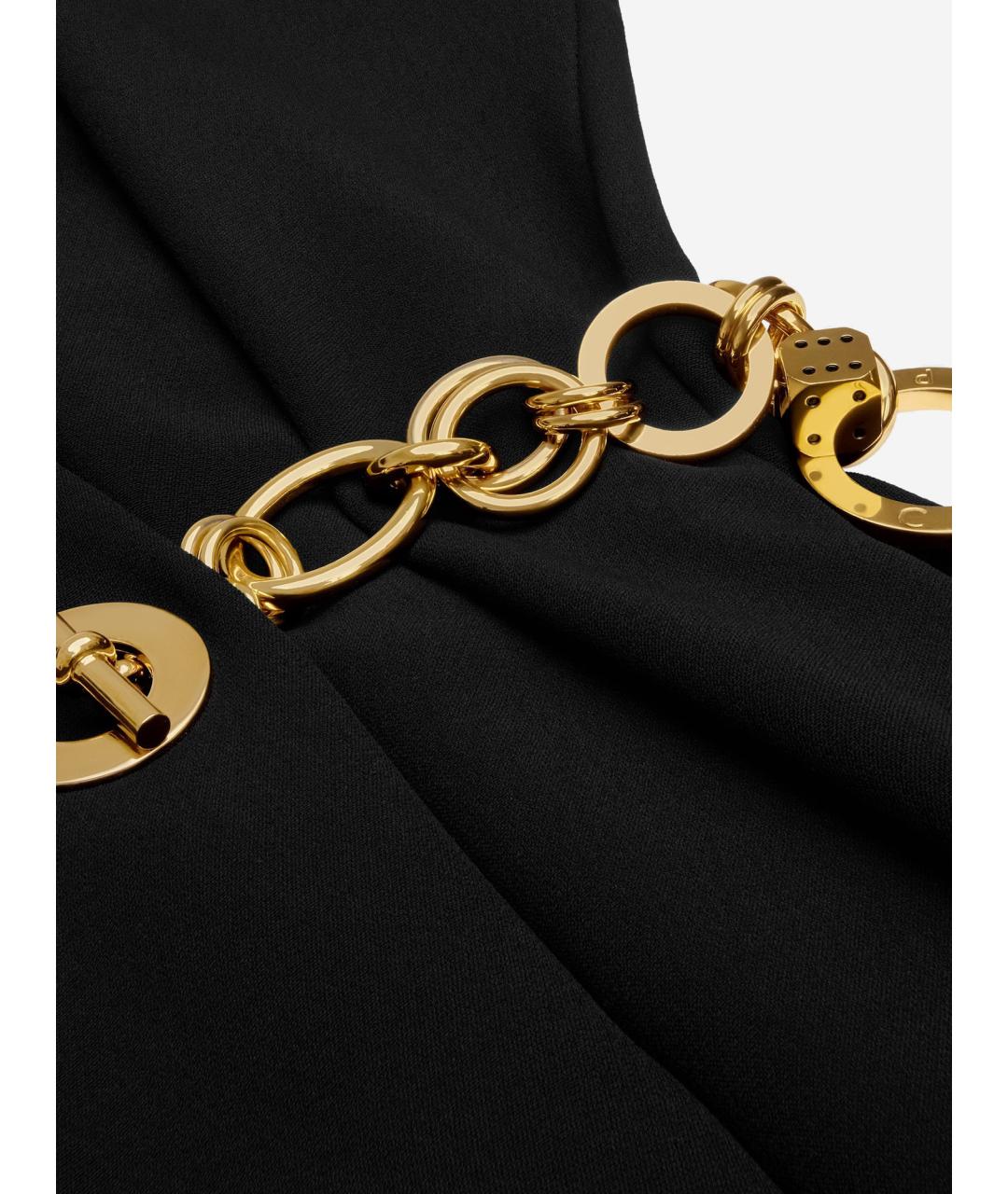 CELINE Черное вискозное повседневное платье, фото 3