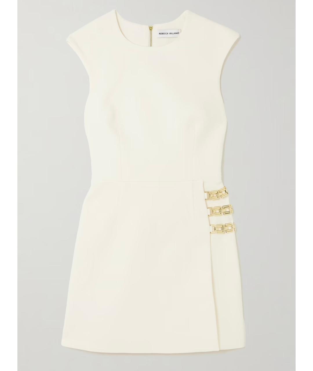 REBECCA VALLANCE Белое полиэстеровое коктейльное платье, фото 5