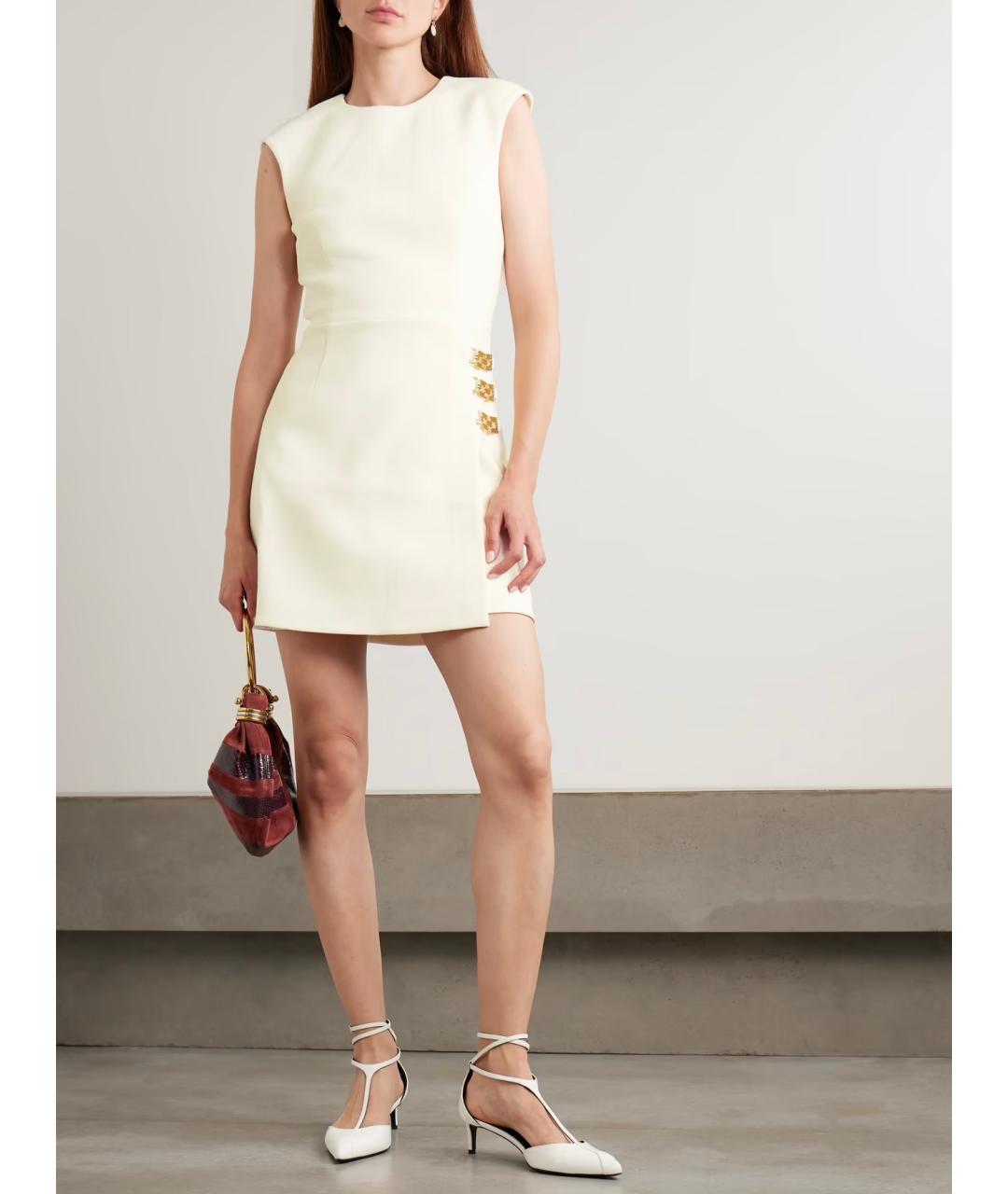 REBECCA VALLANCE Белое полиэстеровое коктейльное платье, фото 2