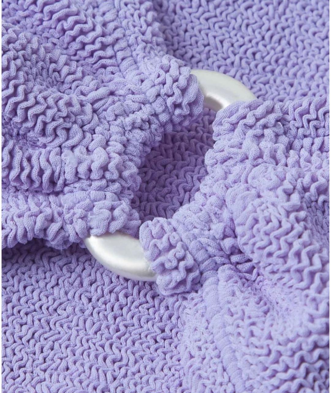 HUNZA G Фиолетовый полиамидовый купальник, фото 8