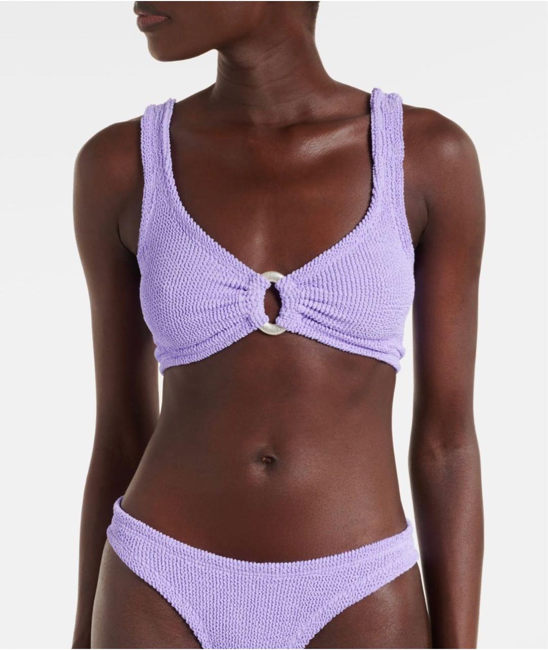 HUNZA G Фиолетовый полиамидовый купальник, фото 3